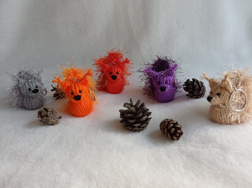 1pc squirrel - small keychain ring toy